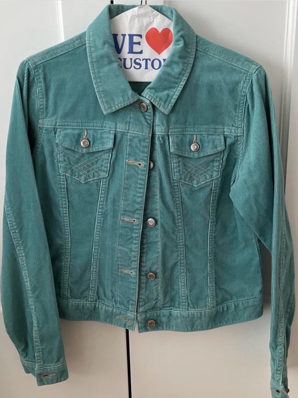 Classic Girl’s Corduroy Jacket in Teal